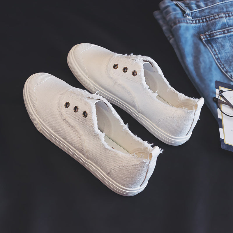 Spring And Autumn White Shoes All-match Canvas Shoes Tide