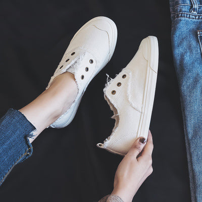 Spring And Autumn White Shoes All-match Canvas Shoes Tide
