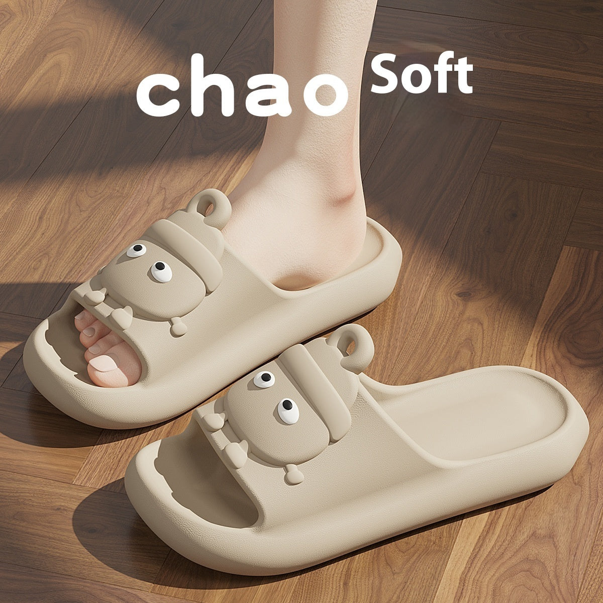 Cute Cartoon Slippers Non-slip Eva Slippers Female Couple House Shoes