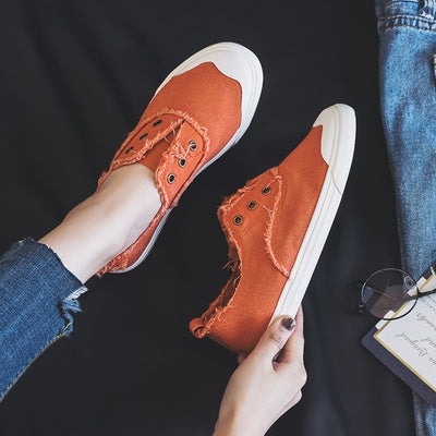 Spring And Autumn White Shoes All-match Canvas Shoes Tide