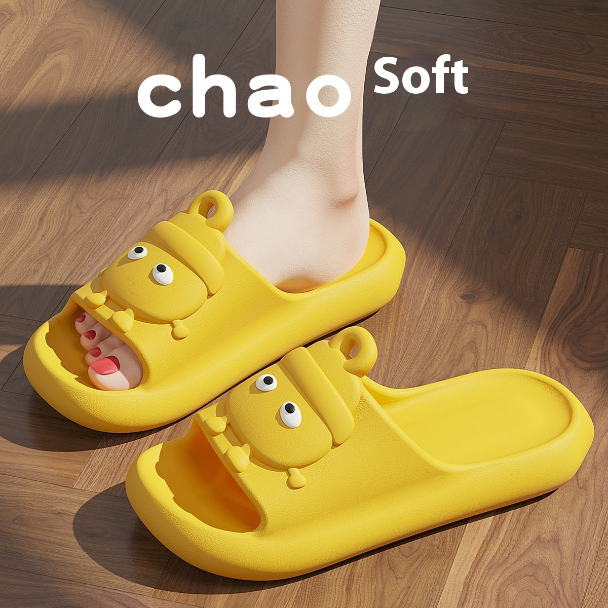 Cute Cartoon Slippers Non-slip Eva Slippers Female Couple House Shoes