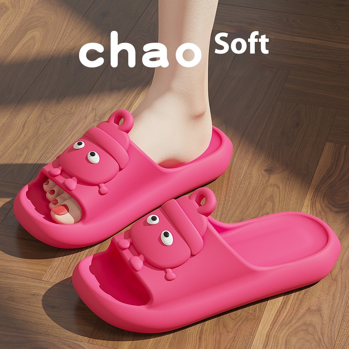 Cute Cartoon Slippers Non-slip Eva Slippers Female Couple House Shoes