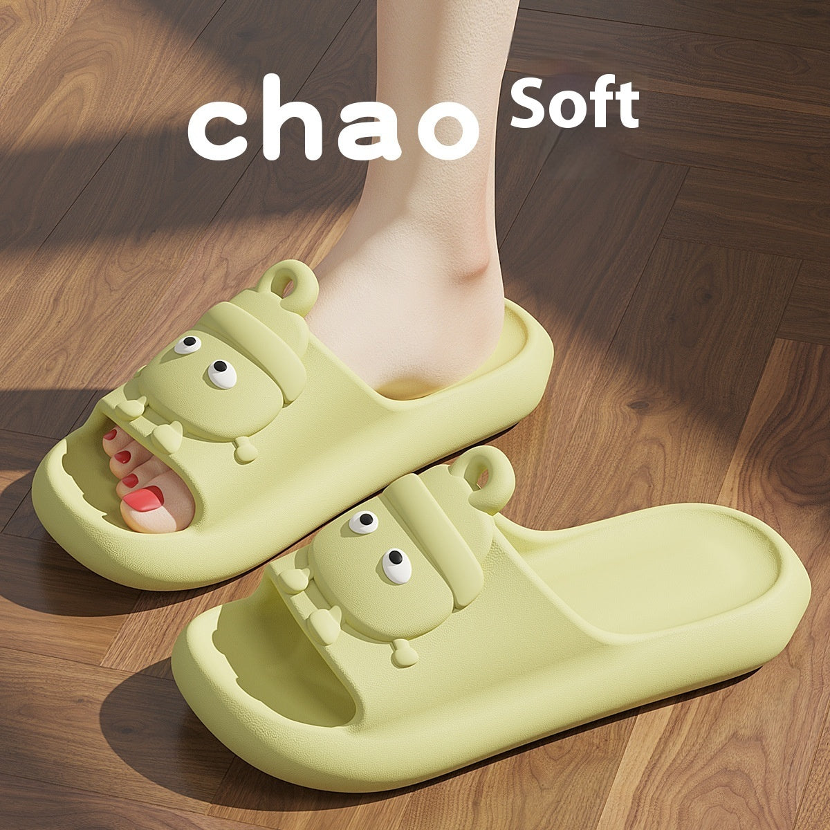 Cute Cartoon Slippers Non-slip Eva Slippers Female Couple House Shoes